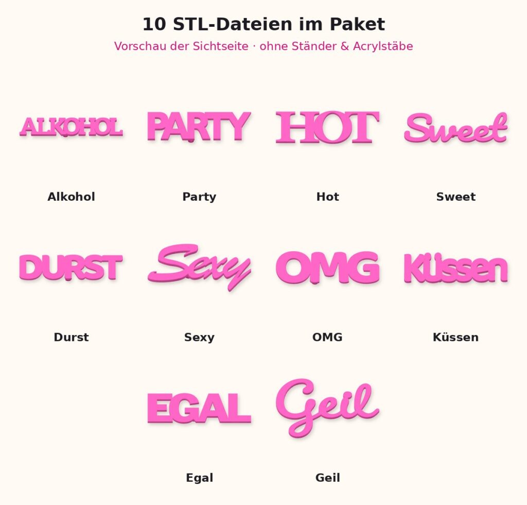 10er Basic-Paket – STL-Download