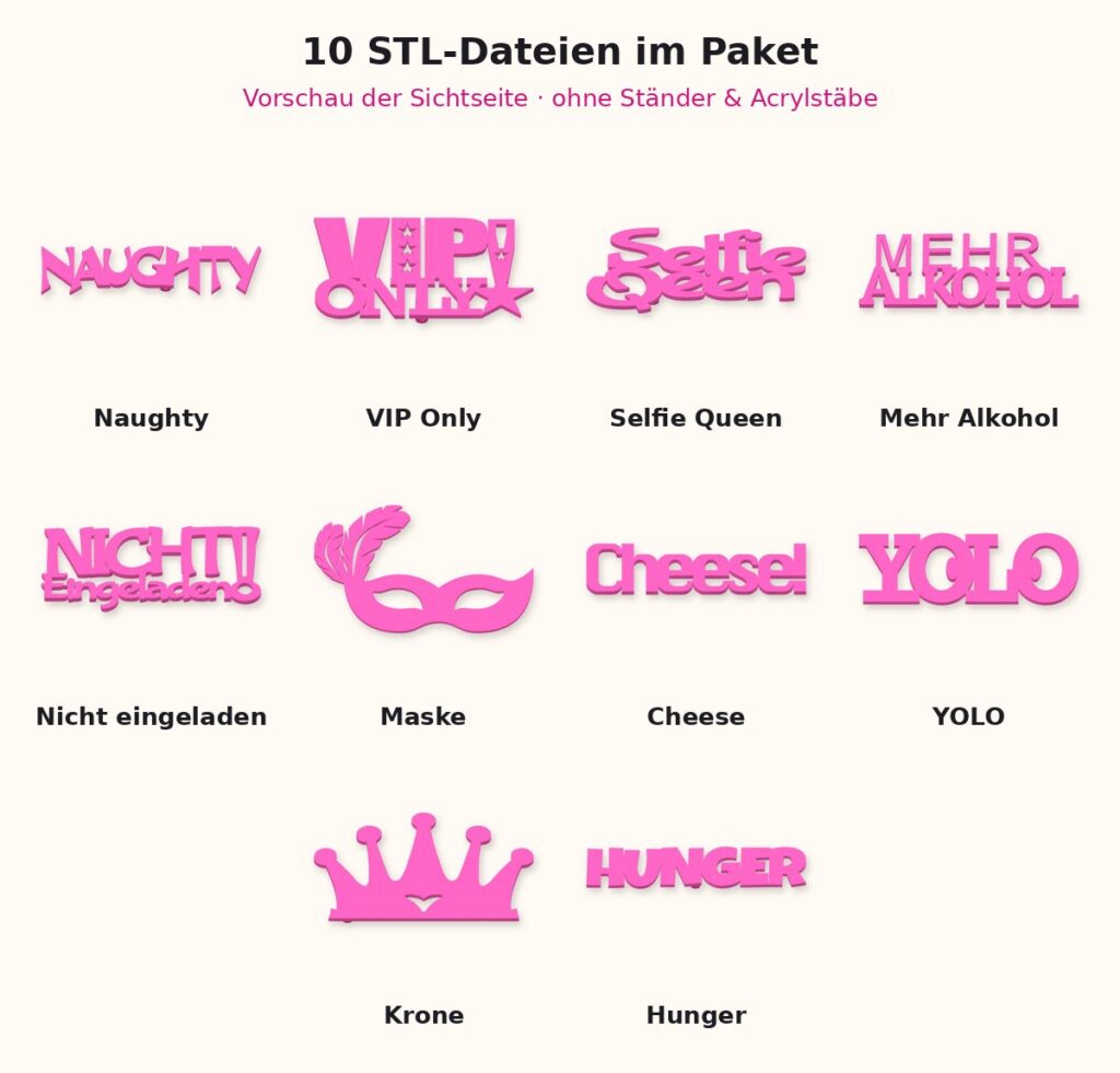 10er Party-Paket A – STL-Download